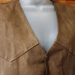 Leather Gallery Vintage Brown Leather Vest 52