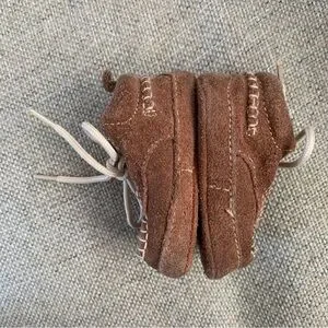 Leather Moccasins Infant Baby Newborn Size 1 Brown Lace Up Shoe Winter Fall Boho