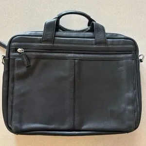 Leatherology Ebony Slim Laptop Briefcase without Shoulder Strap