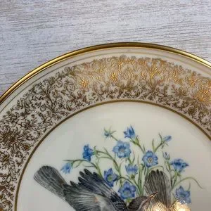 Lenox Limited Edition Bohem Birds Mockingbirds 1978 Dinner Plate