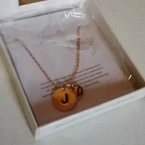Letter J Necklace With‎ Baseball Charm