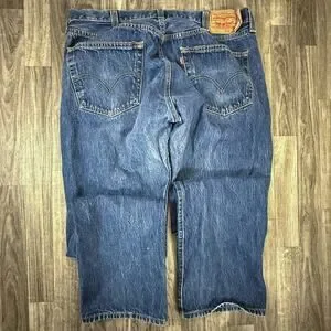 Levi’s 501 Straight Fit Jeans Blue Denim Button Fly 40x34 Made In Mexico