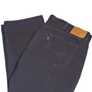 LEVIS 501 Black Jeans. BUTTON FLY Size W 50 L 32