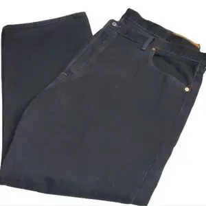 LEVIS 501 Black Jeans. BUTTON FLY Size W 50 L 32