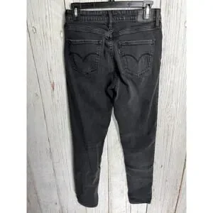 Levis 721 Skinny Jeans Women 28 Gray Denim High Rise Minimalist Cotton Blend