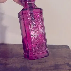 Light Up Fuchsia Glass Fairy Lights Decorative Home Accent Glass Bottle Pink