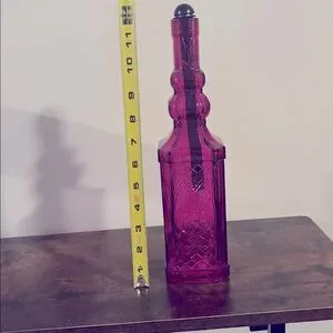 Light Up Fuchsia Glass Fairy Lights Decorative Home Accent Glass Bottle Pink