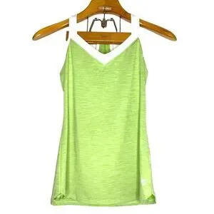 Lija Women Radiant Golf Tank Heather Leaf Green Size: S/P