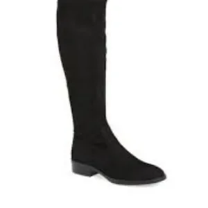 LIKE NEW SAM EDELMAN OTK PALOMA BLACK SUEDE BOOTS SIZE 7- RETAIL $398