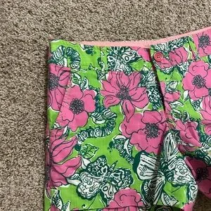 LILLY PULITZER The Callahan Shorts Bloomin' Cacoonin' Print Pink Green Floral 6