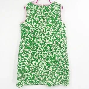Lilly Pulitzer Vintage White Label Corduroy Green And White Jumper Dress Size 8