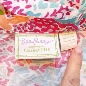 Lilly Pulitzer X Garnet Hill Floral Shower Curtain 100% Cotton