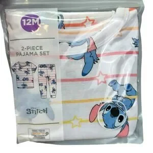 Lilo & Stitch Toddler Snug Fit Pajama Set 2 Piece Size 12M NEW