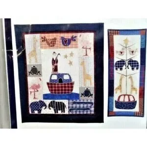 Little Country Quilts Noah's Ark 2 Wall Quilt Applique Patterns Small Large #115