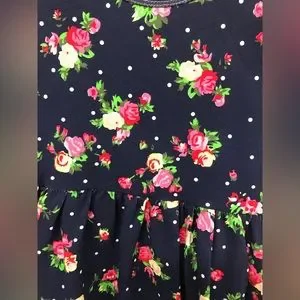 Little Girls Toddler Polka Flower Print Easter Party Birthday Girl Dress