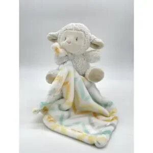 Little Miracles Zig Zag Chevron Sheep Lamb Lovey Security Blanket Costco Unisex