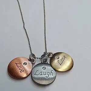 "Live Laugh Love" Inspirational Charm necklace