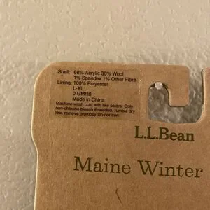 LL Bean Maine Winter Socks Womens Sz L-XL Acrylic/Wool-Blend Blue Pom Pom‎