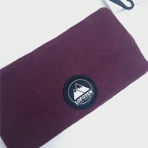 Lofoten Norway Wide Headband Ear Cover NEW Cotton Winter Ski Snowboard Purple