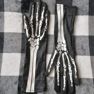 Long skeleton gloves