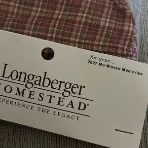 Longaberger 2007 MD Woven Memories Basket Liner