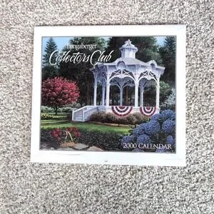 Longaberger Collectors Club 2000 Calendar New Sealed Art Gazebo Hydrangea