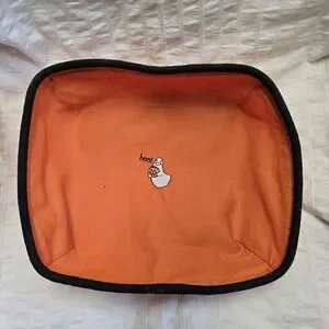 Longaberger Orange Halloween Ghost Napkin Basket Liner