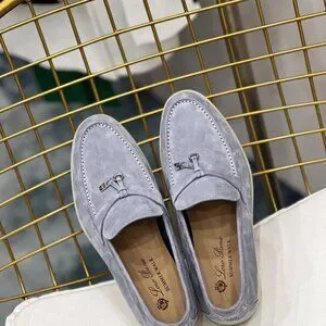 Loro Piana Summer Leather Loafers For Women