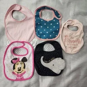 Lot Of 5 Baby Bibs – Disney Carter’s Cloud Island