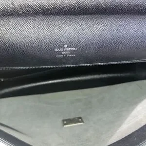 Louis Vuitton Angara Ardoise Taiga MB1023 Business Bag Leather