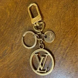 Louis Vuitton Gold Tone Key Chain Bag Charm