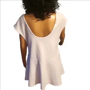 Love Belted Flared Bottom Top In Popcorn Fabric Design