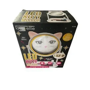 Love Ellie Onyx LED Kitty Makeup Mirror With Storage USB Charge Dimmable