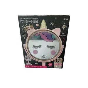 Love Ellie Onyx LED Unicorn Makeup Mirror With Storage USB Charge Dimmable