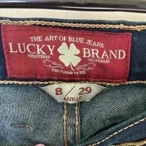 Lucky Brand Sofia Straight Size 8/29 Ankle Dark Wash Jeans
