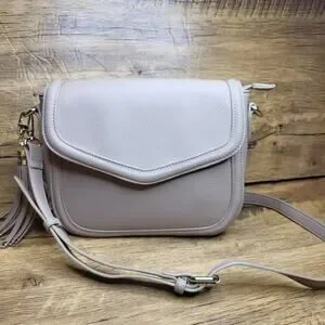 Lulu's Tan Gold Vegan Cross Body Purse Sz 10 X 8 In