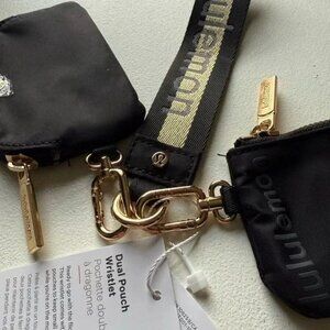 Lululemon Everywhere Crossbody Belt Bag Wordmark Black And Gold Logo