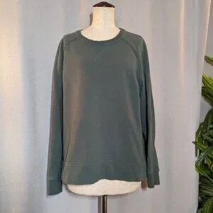 Lululemon Green Crew Sweatshirt Pullover Sweater Just Pleat It Size 10