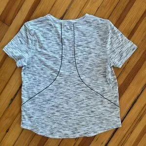 Lululemon Long Distance Short Sleeve In Tiger Space Dye Black White Size 8