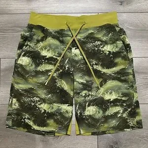 Lululemon T.H.E. Linerless 9" Training Shorts High Dive Auric Gold Multi Size M
