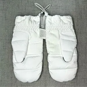 Lululemon Wunder Puff Down Mittens White Unisex Large XL NWT