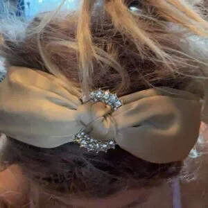 Luxurious Satin Knot Champagne Cream Headband With Rhinestone Accent NWT ✨✨