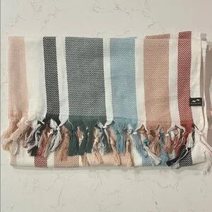 Luxurious Striped Beach Towel with Tassels
