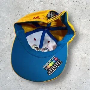 M&M's NASCAR Chase Authentics Hat Adjustable Kyle Busch 2014 Yellow & White Embr