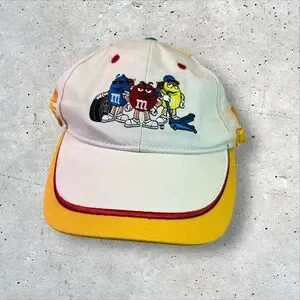 M&M's NASCAR Chase Authentics Hat Adjustable Kyle Busch 2014 Yellow & White embr