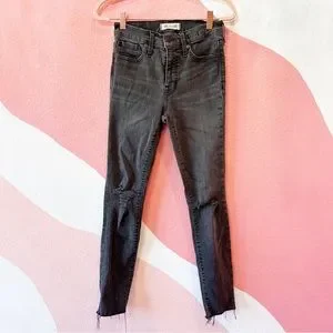 Madewell 9" Mid-Rise Skinny Jeans In Black Sea 25