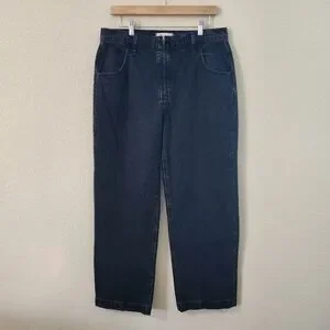 Madewell The Perfect Vintage Wide-Leg Jean In Black Worn Wash