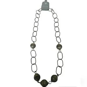 Madison&Co Chunky Industrial Bronze Long Necklace NWT