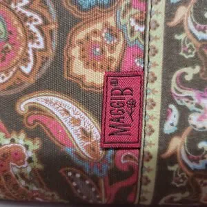 Maggi B Brown Paisley Zip Around Women's Wallet 7.5"×4.5"