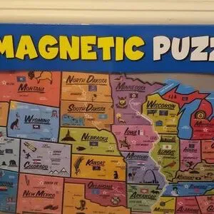 Magnetic Puzzle Map Of United States Of America New Sealed Toy Map Game Map 2010
